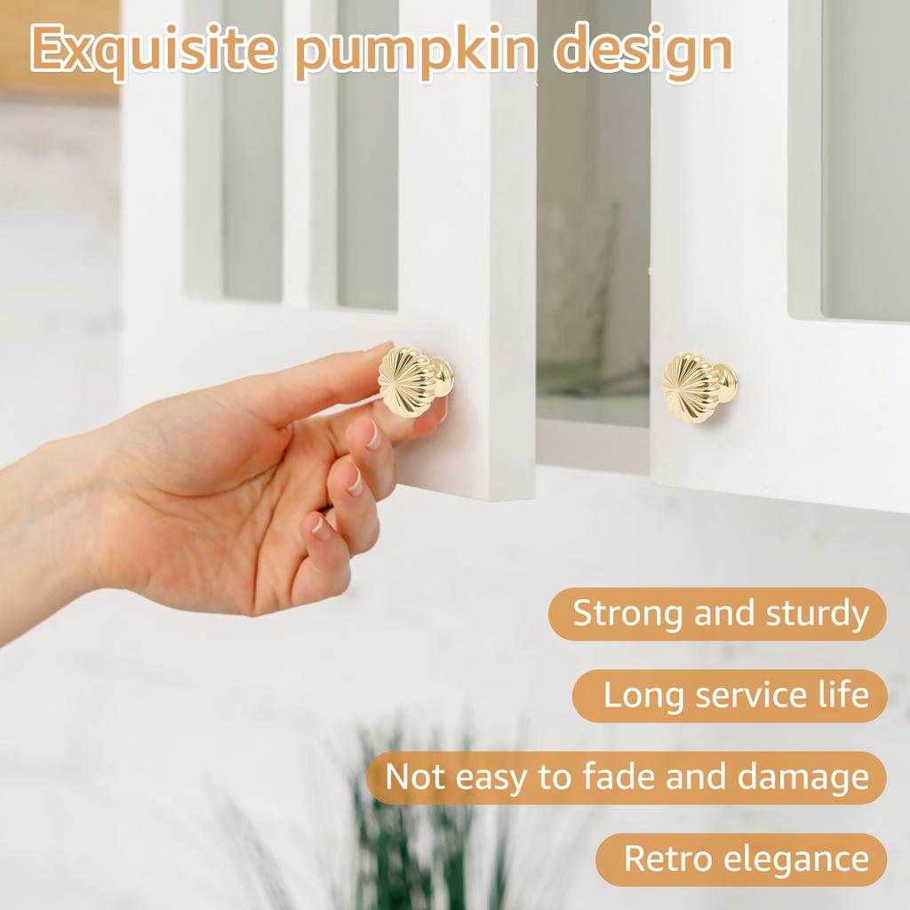 22/8PCS Kitchen Cabinet Knobs Brass Cabinet Drawer Pulls Modern Gold Knobs and Handles Kitchen Hardware for Dresser Drawers