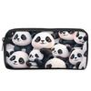Panda Bambus Muster Einlagige Federtasche für Jungen/Mädchen Beste Geschenke 2D Flache Cartoon Schulsachen Federmäppchen für Kinder