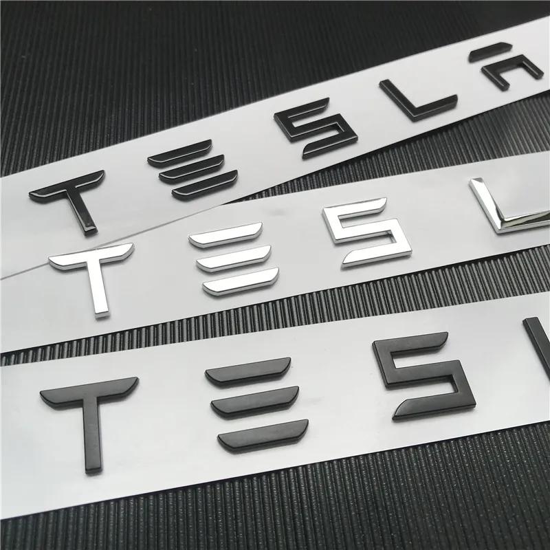 Tesla Car Emblem Stickers Auto Trunk Label Decoration Decals For Tesla Model 3 S X Y Cybertruck Roadster SpaceX P75D P85D P90D