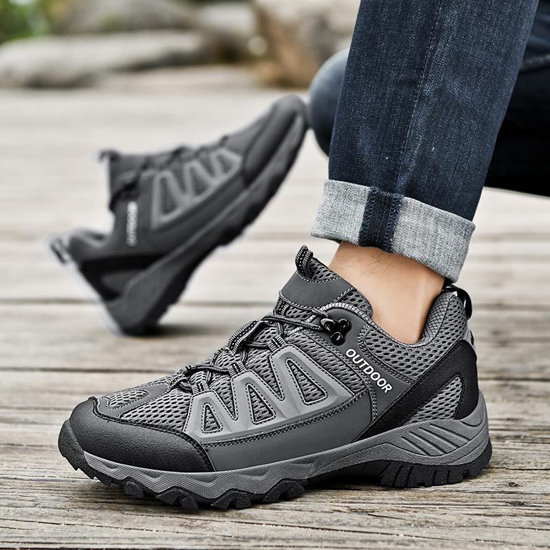 2025 hot-selling large-size travel hiking shoes breathable mesh shoes non-slip and wear-resistant labor hiking shoes