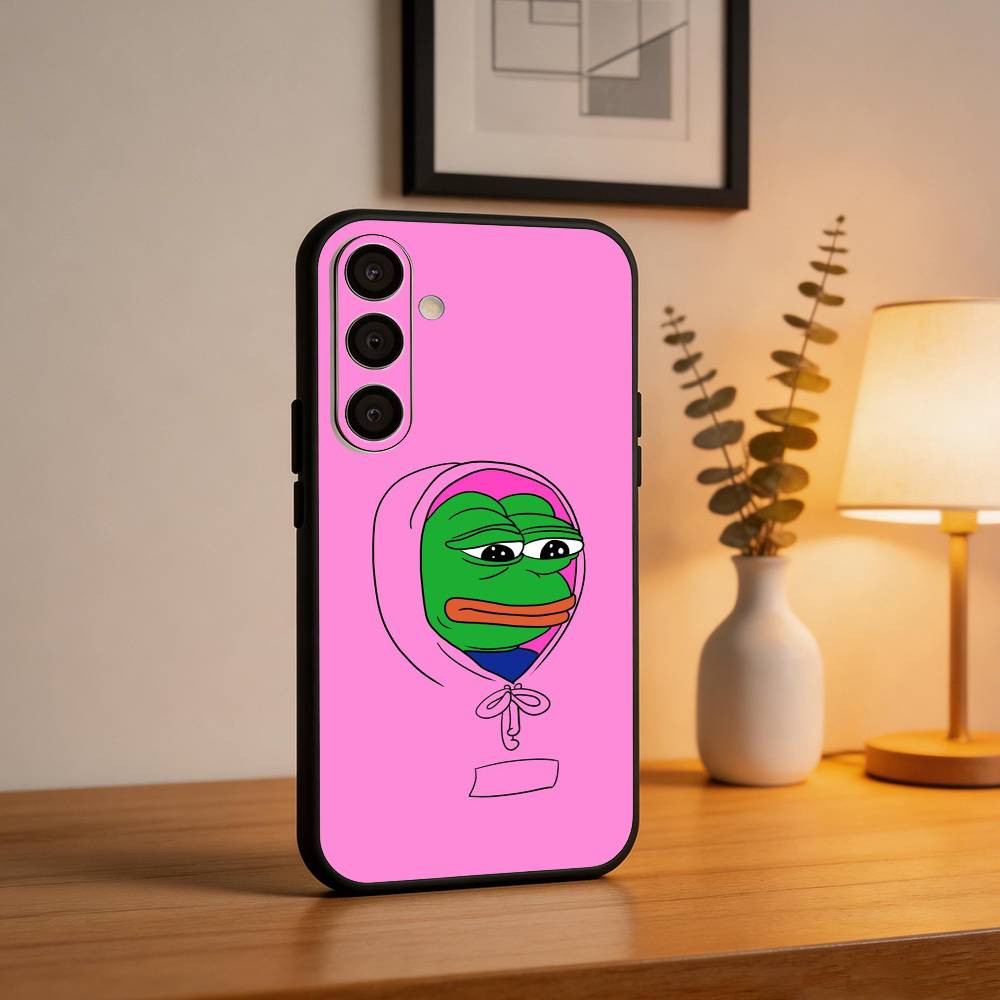 Sad Frog P-Pepe Funny Phone Case For Samsung A73,72,71,53,52,51,22,91,80, Soft Black Cover Samsung a22 5g
