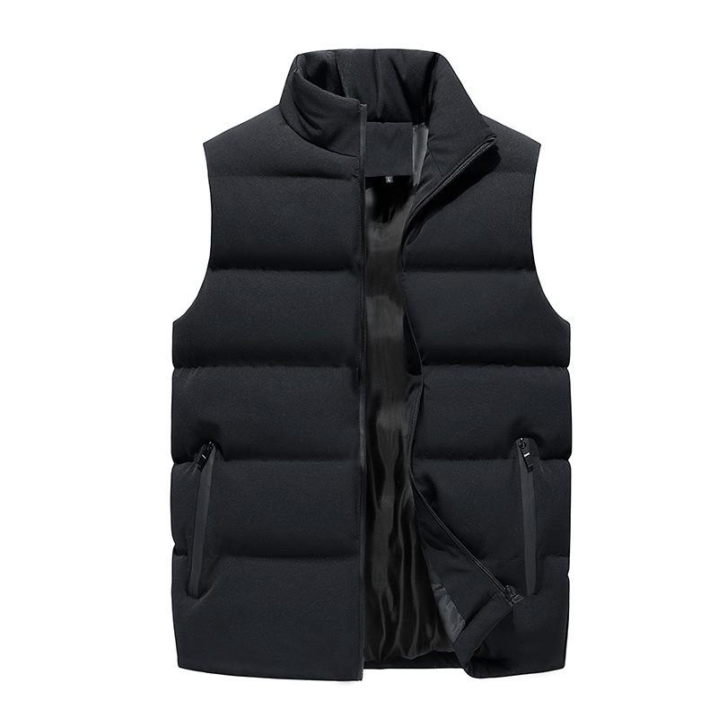 Men S Sleeveless Stand Collar Padded Vest Winter Casual Sports Cotton Jacket