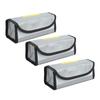 3Pcs Lipo Battery Safe Bag Fireproof Explosionproof Practical Safe Protection Bag for Storage Charging
