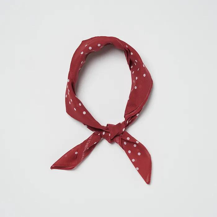Leau dot bandana_vintage red