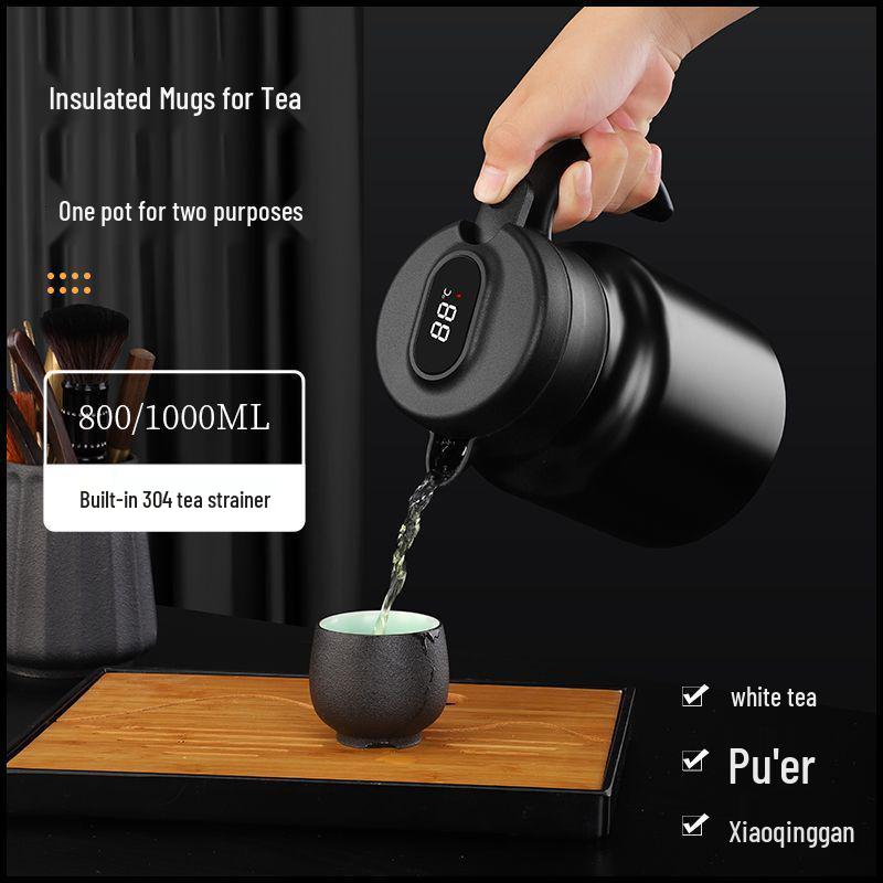 Smart Stainless Steel Insulated Kettle with Digital Display, Large Capacity, for Tea and Stew - Thermos Flask 2025