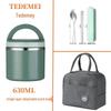930ml Double Layer Stainless Steel Lunch Box Set - Portable Bento for Students & Office Workers