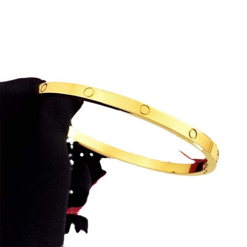 Kajia Women's Stainless Steel Celebrity Style 4mm Narrow Bangle Bracelet - European & American Design