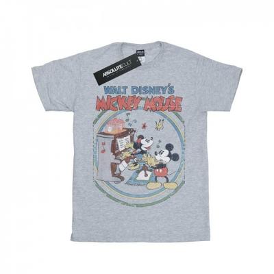 Girls Mickey Mouse Piano Cotton T-Shirt