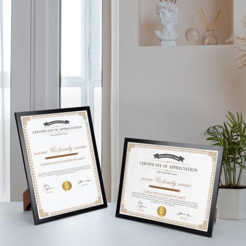 18 Packs 8.5x11 Multi Plastic Picture Frames Set with Plastic Cover Certificate Frames for Document Diploma Award Light Weight