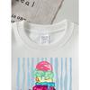 European Sizes Girls Crew Neck Sweatshirt Colorful Gelato Ice Cream Cone Print, Soft Cozy Pullover, Warm Casual for Autumn & Winter.