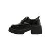 Black Platform Versatile Lace-up Small Leather Shoes Women's 2025 Spring and Summer New Retro British Style Japanese Jk Single Shoes