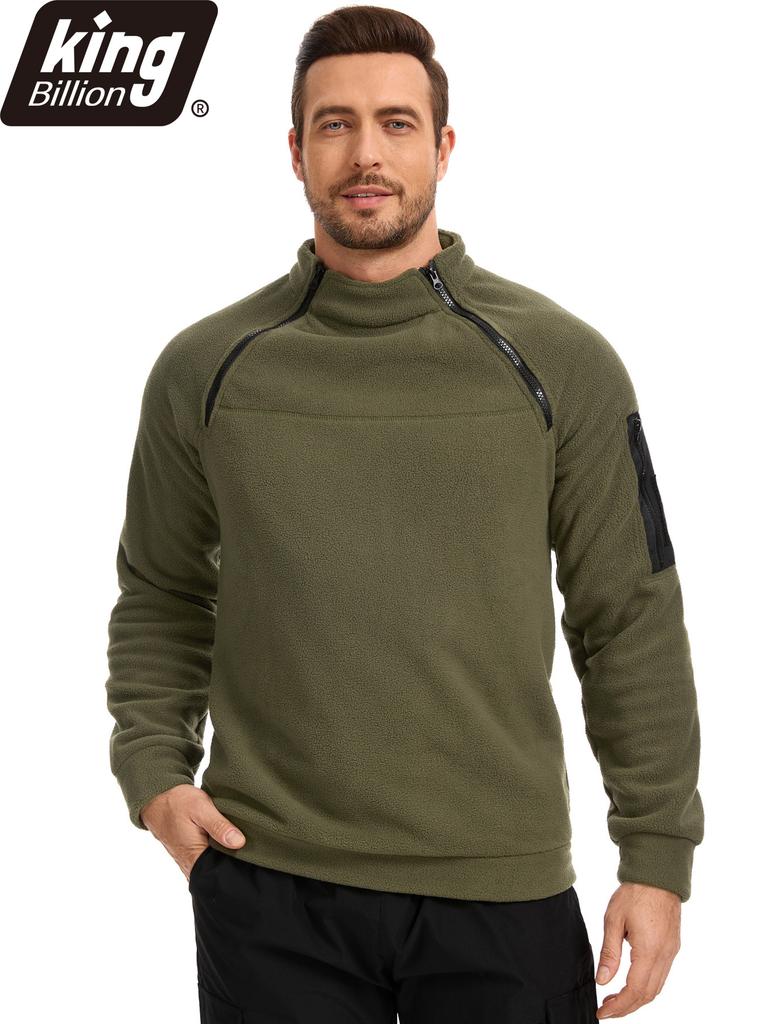 Pulover Tactic pentru Bărbați cu Gât Înalt - Toamnă Iarnă Căptușit cu Fleece Izolat Mânecă Lungă Moale Confortabil Durabil Hanorac Casual Zilnic pentru Bărbați