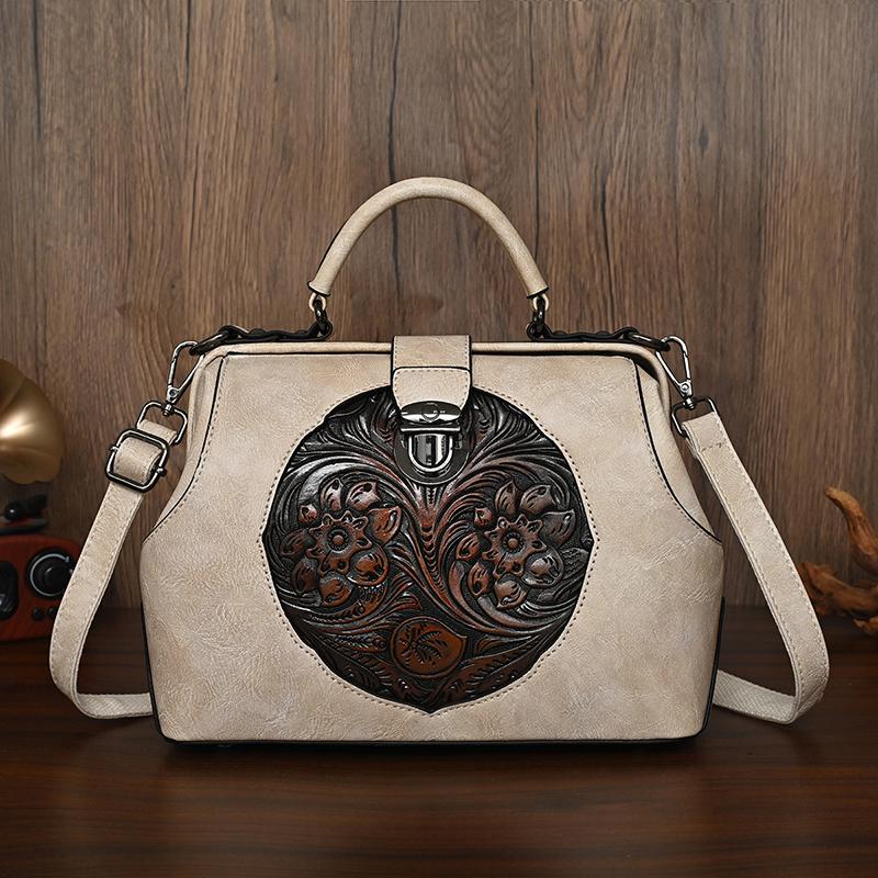 2026 Vintage Luxury Embossed Women's Tote Bags Designer Top Quality Soft Leather Women Shoulder Bag Female Crossbody Handbags