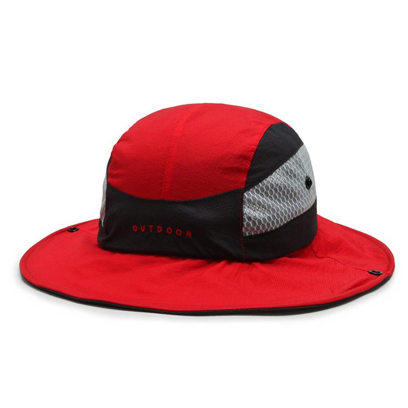 

New casual bucket hat summer sun protection breathable men and women thin sun protection fishing hat mountaineering hat hat One size червоний