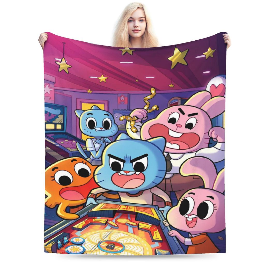 The Amazing World of g-Gumballs Blankets Fleece Multifunction Super Soft Throw Blankets for Bedroom Rug Piece