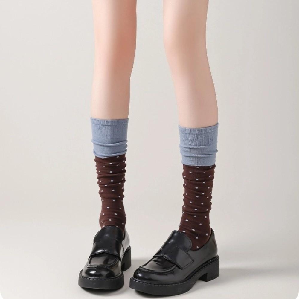 Korean Style Knee Socks Color Matching Women Stockings Fashion Long Socks  Women