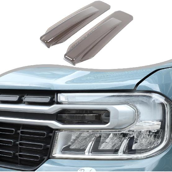 CHEAYAR Smoke Turn Signal Light Lens Cover Compatible with Ford Maverick 2022 2023,Car Front Bumper Width Lamp Blackened Patch Car Turn Signal