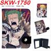 One Piece Anime Druckknopf Geldbörse Vertikaler Kartenhalter Münzbörse für Schüler Männer Frauen