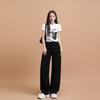 Women's Spring Wide Leg Jeans Women's Spring High Waist Skinny Wide Leg Pants Women's Spring Straight Leg Pants Women's Spring