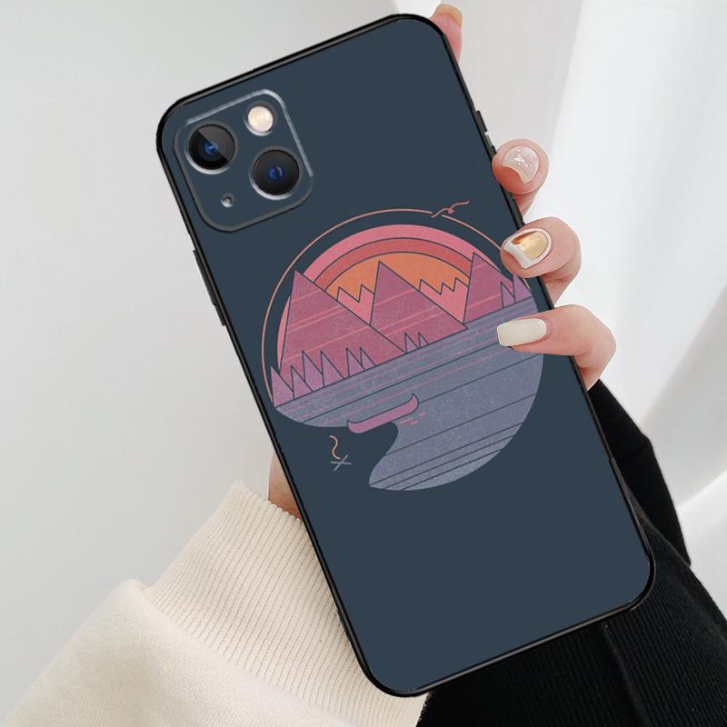 Star Lake Mountain Phone Case For iPhone 17 Pro Max 15 14 13 11 12 16 Pro Max Mini 15 16 Plus 16e 17 Air Cover