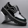 Luxury Brand Men's Glossy Leather Shoes Simple Black Thick Soled Workwear Shoes Men's High-quality Casual Shoes Free Delivery