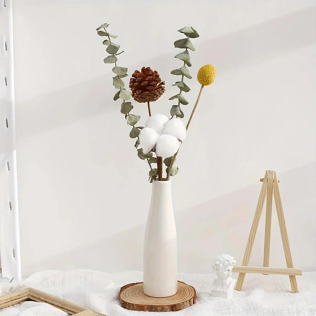 1pc-Scandinavian Plastic Vase Living Room Bedroom Decorative Vase Simple Home Fresh Flower Arrangement Vase