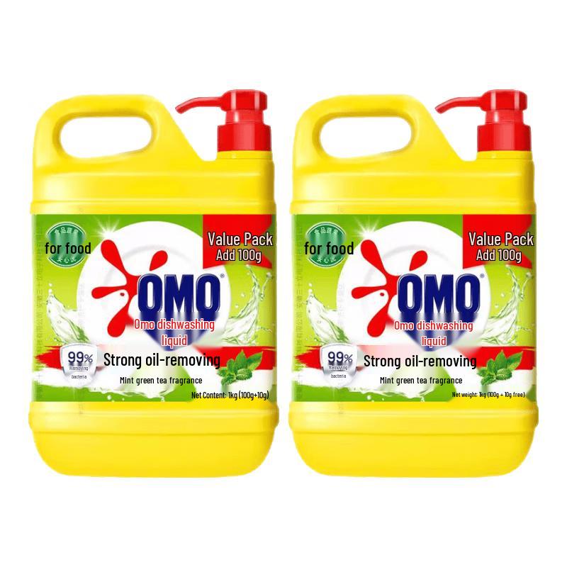 OMO Tea Scent Dishwashing Liquid, 2 x 1.1KG
