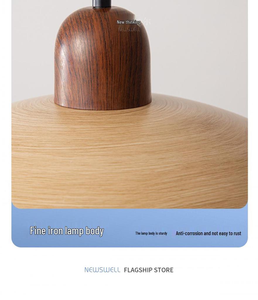 Japanese Retro Wabi-Sabi Pendant Light - Solid Wood Bedroom or Bar Counter Lamp