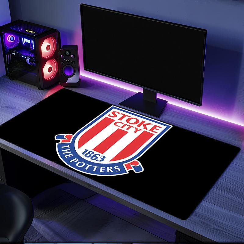 Stoke Football Club Mouse Pad, Rubber Base, Mouse Pad for Gamers and Office Use, Gaming Desk , Easy To Clean Mat Christmas fan gifts