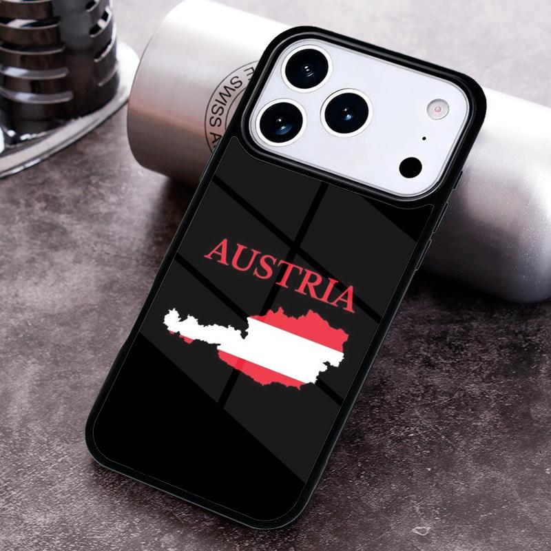 Austria Flag Phone Case For iPhone 17 16 15 14 13 12 11 Pro Max Plus 17Air Soft Silicone Cover