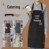High-End Waterproof Canvas Catering Apron with Logo Printing