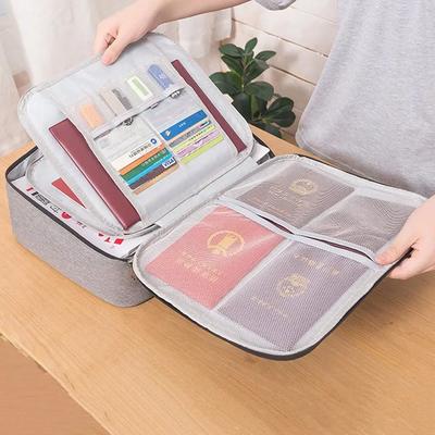 Large-capacity 2-layer Document Ticket Storage Bag Document Document Storage Bag Home Travel Passport Briefcase with Lock  Bag