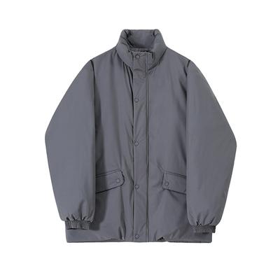 Stand Collar Cotton Coat Men's Winter Warm Coat Korean Style Loose and Trendy Cotton Coat Thickened Cotton Jacket