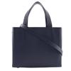 2WAYShoulder Handbag MC1739 Vintage Navy Blue Calfskin Women Used