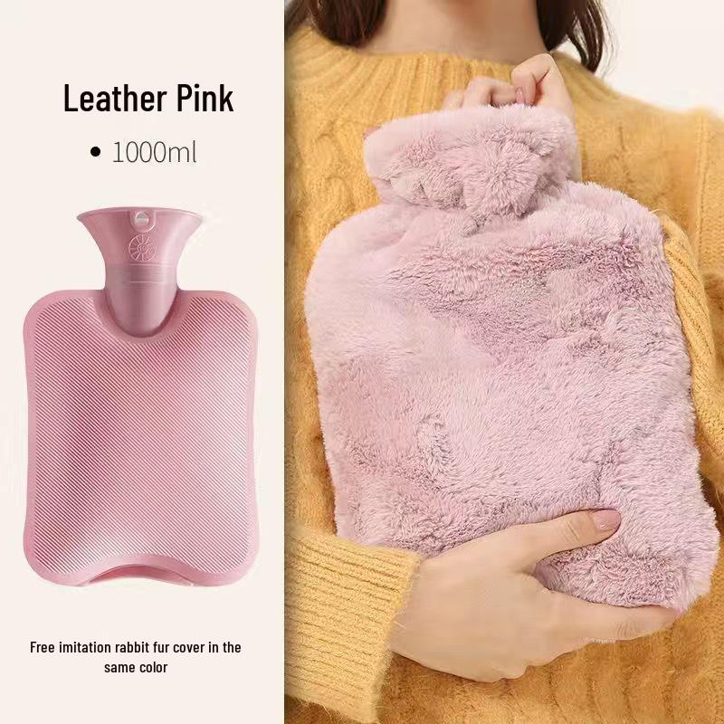 Rabbit Plush Hot Water Bottle - Baby Home Warmer, Large Capacity PVC, Long-Lasting Heat