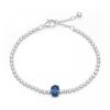 Pandora Timeless Funkelnder Halo Blau Pavé Tennis Silberarmband 590039c01