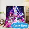 Custom Name Hunter's Adventure K-Pop Blanket bed sofa Blanket Flannel Blanket for Camping, Hiking, Picnic Essentials,gift for Fan family