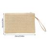 Weaving Bag  Ladies Wristlet Clutch Women Daily Money Phone Clutch Solid Straw Woven Coin Purse Beach Wallet Card Holder