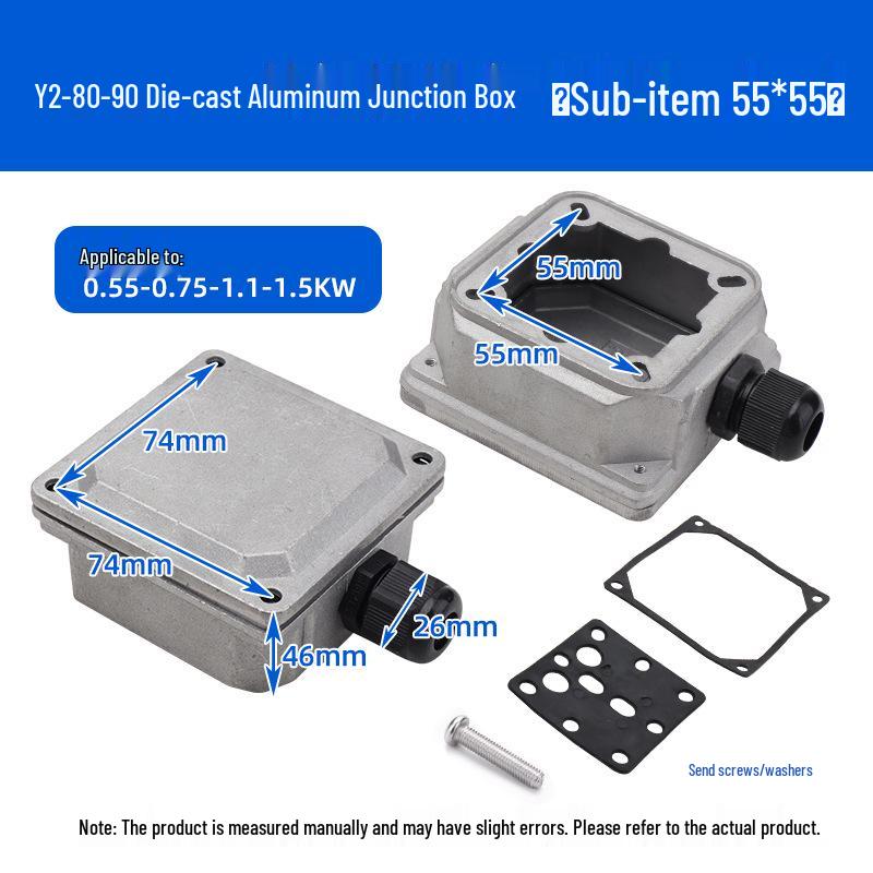 Motor trifazat YS 380V cu carcasă din aluminiu, 0,37-4 kW cu cutie de joncțiune