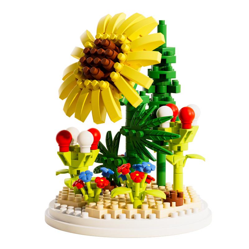 Building Block Flower Toy Compatible Lego Potted Plant Eternal Flower Girl Series Ornament Toy Gift