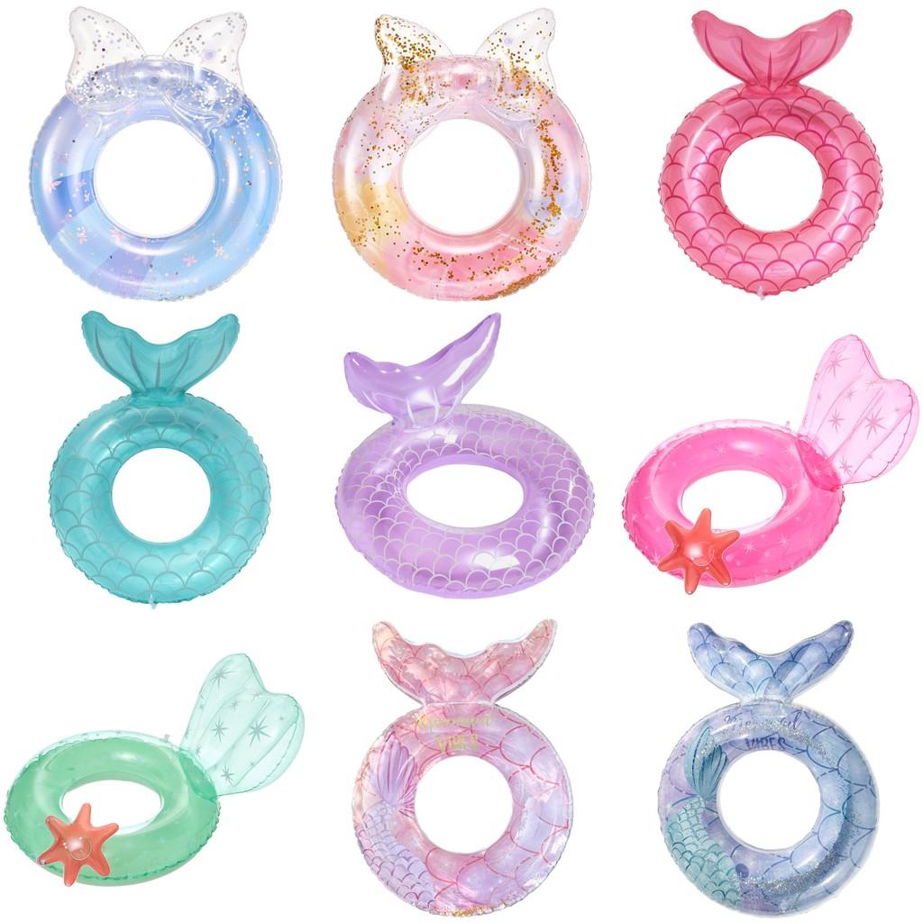 Bow Rabbit Ears Wings Mermaid Unicorn Design Thickened Swimming Ring Kid For