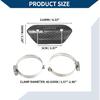 Muffler Heat Guard with Clamp/Exhaust Pipe Head Shield Cover for Motorcycle/Heat Insulation Carbon Fiber 110x58mm / 1 Set Black
