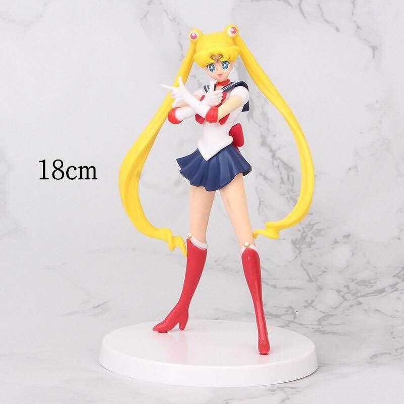 Komik Sevinç Anime Figürleri Kadın Savaşçı Ay Tavşanı Bebek Takı Melek Denizci Tavşan Kawaii PVC Model Pasta Süsü Kızlar İçin Hediye