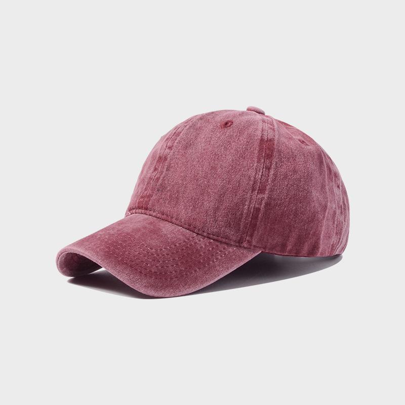 Baseball Cap Women Men Hat Vintage Washed Cotton Soft Top Denim Cloth Dad Hat Casual Sport Trucker Cap Solid Color Adjustable