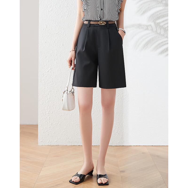 Sisui Nianhua High-Waist Belt Casual Shorts