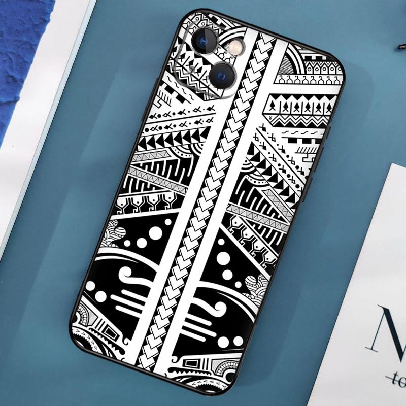 

Maori Polynesian Samoan Tribal Phone Case For iPhone 17 Pro Max 11 14 15 16 Pro Max 13 12 Mini 16 15 Plus 16e 17 Air Cover iPhone 17