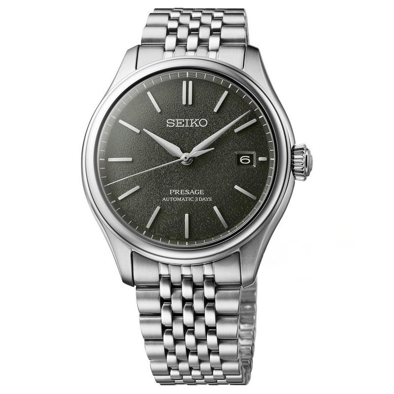 

SEIKO PRESAGE series 100m waterproof depth Automatic Steel Strap 40.2mm men s watch black dial SPB465J1