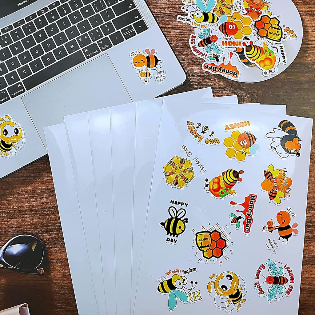 Bleidruck 25 Sheets Crystal Clear Vinyl Sticker Paper Self Adhesive Waterproof 100% Transparent Overlay Film A4 (11.7 x 8.3 Inch) Cold Laminate