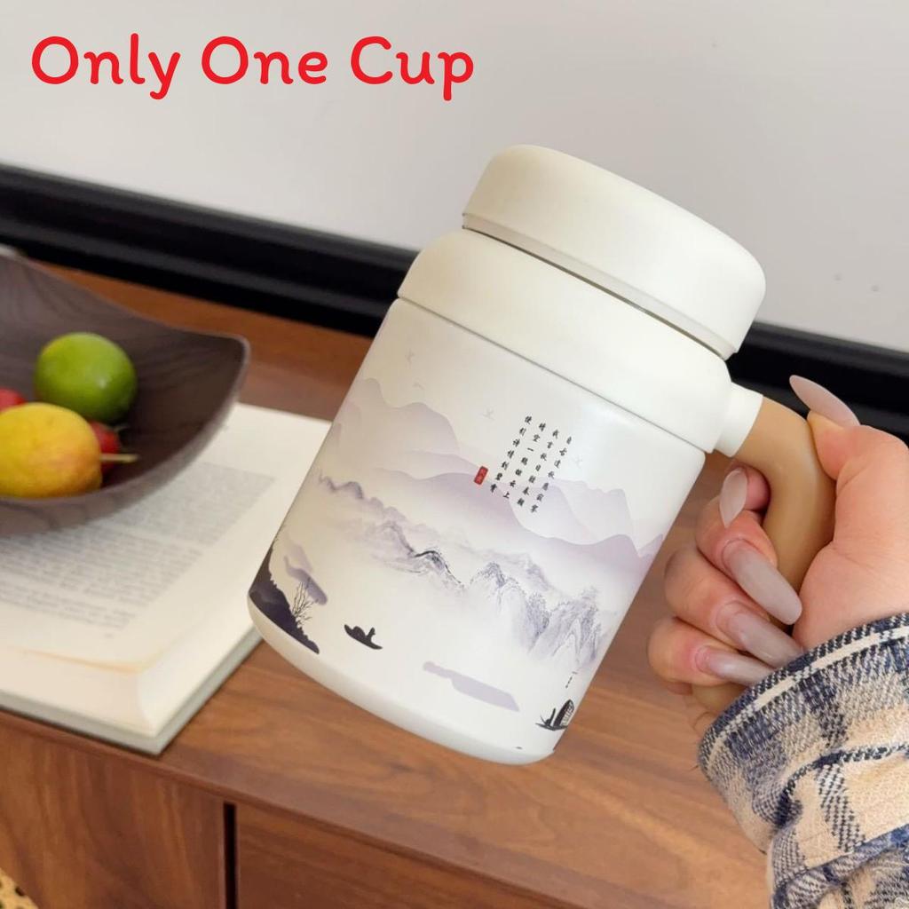 Style Insulated Mug With Handle And Tea Infuser For Office And Travel