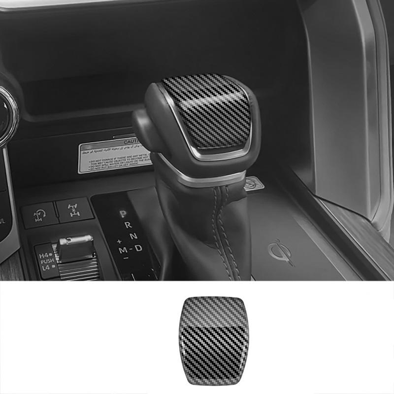 For Toyota Land Cruiser 300 LC300   2024 ABS Carbon Fiber Car Gear Shift Knob Gear Head Cover Trim Sticker Accessories
